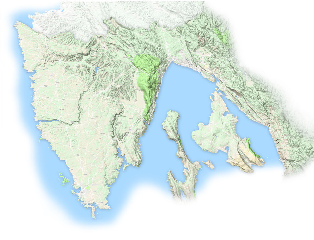 Simple map of Istria