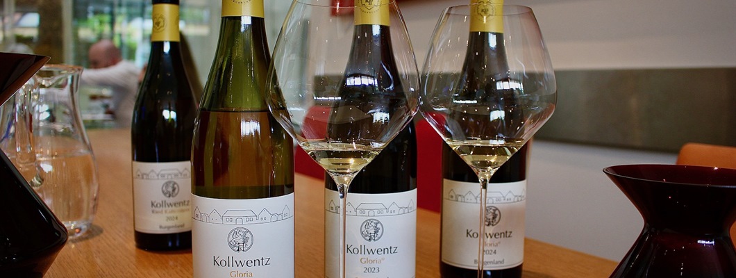 Bottles of Chardonnay from Kollwentz