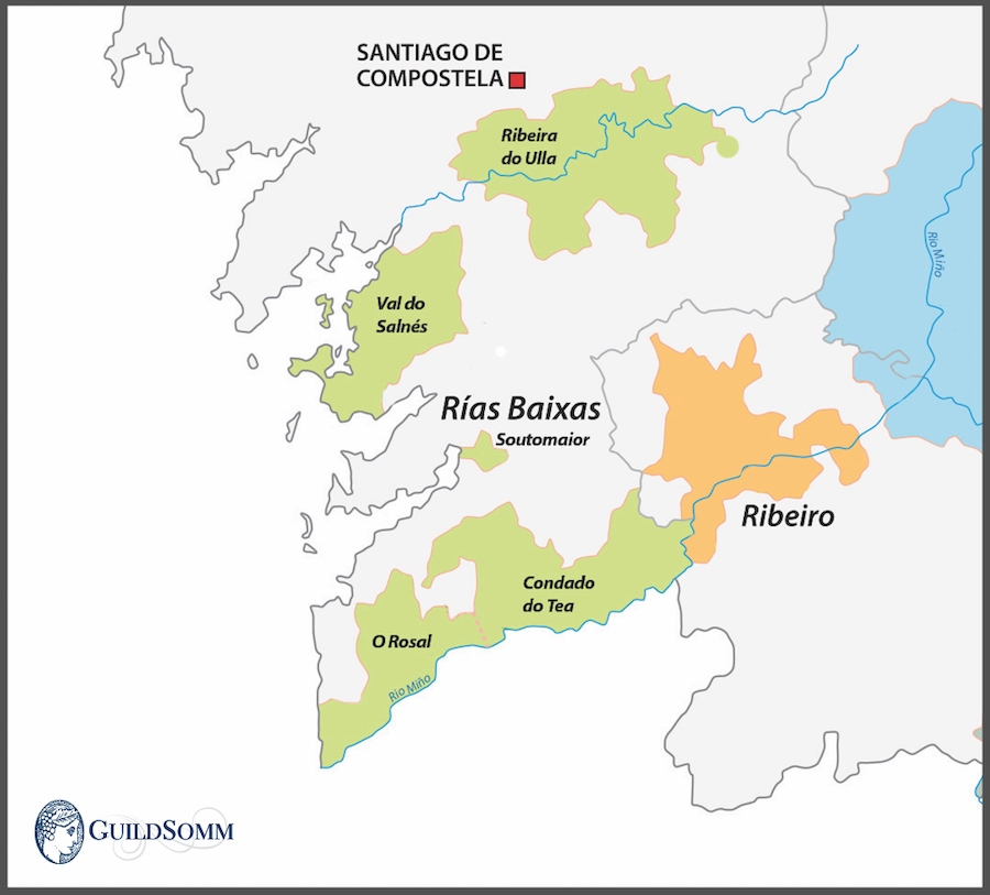 The subzones of Rias Baixas
