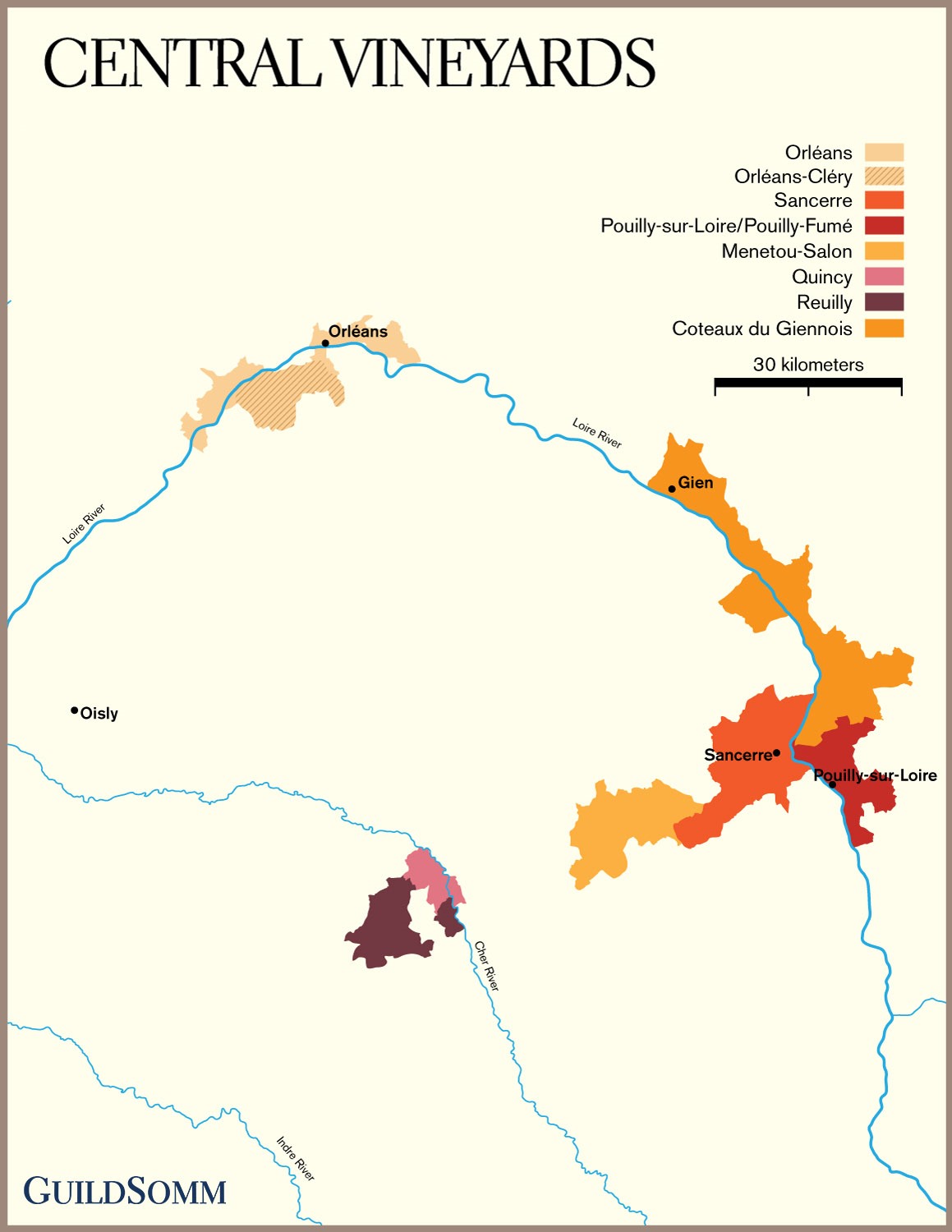 Central Vineyards Map
