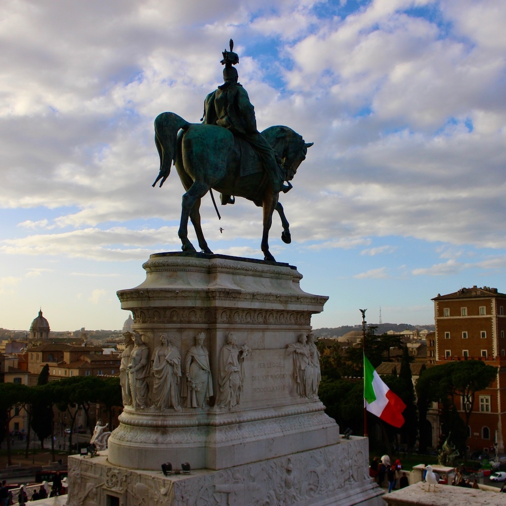 The hills of Rome as seen from the Vittoriano monument