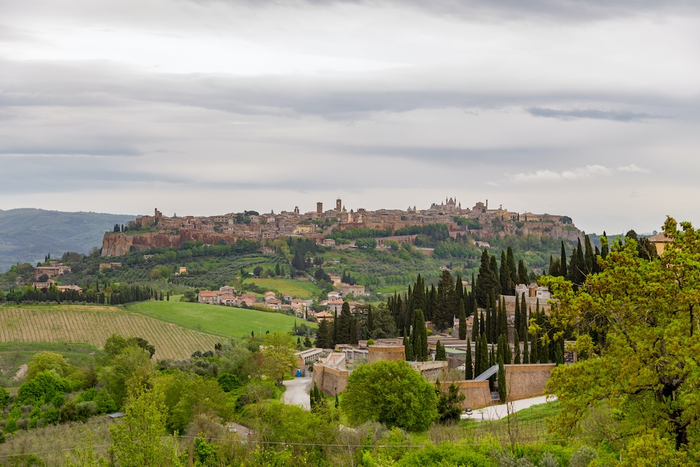 The hilltop town of Orvieto