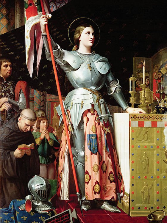 Jean-Auguste-Dominique Ingres’s Jeanne d’Arc au sacre du roi Charles VII (Joan of Arc at the Coronation of Charles VII), painted in 1854 (Credit: Wikimedia Commons, Public Domain)