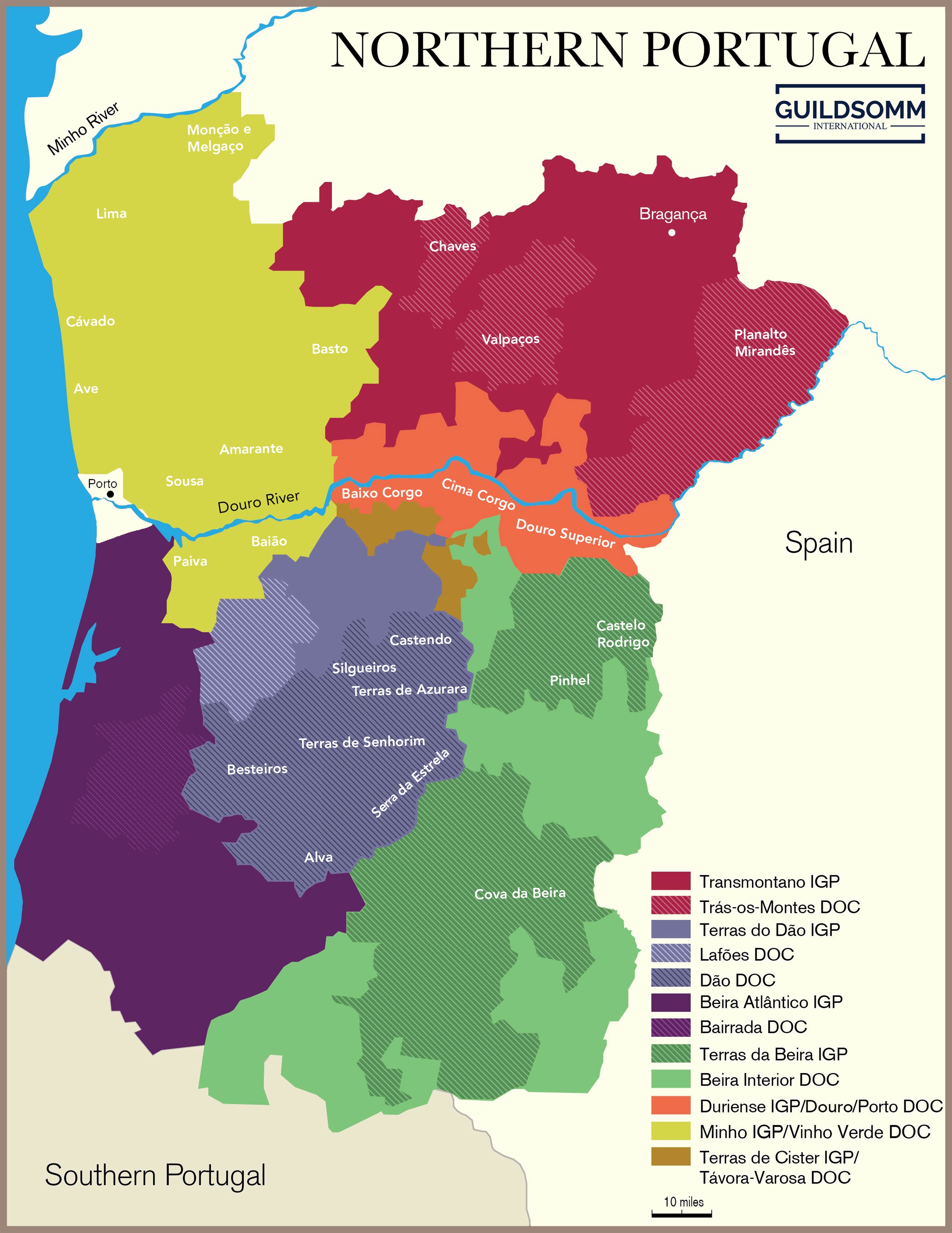 Map of Northern Portugal